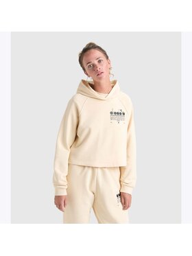 Diadora Diadora Bluza L. HOODIE CROP MANIFESTO Beżowy Regular Fit