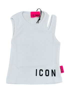Icon Icon Top igtp00596-bianco Biały Regular Fit