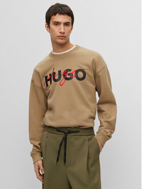 Hugo Hugo Суитшърт Droyko 50494558 Кафяв Relaxed Fit