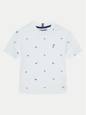 Tommy Hilfiger Tommy Hilfiger Тишърт KB0KB09353 S Бял Regular Fit