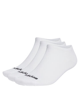 adidas adidas Ponožky Krátke Unisex Thin Linear Low-Cut Socks 3 Pairs HT3447 Biela