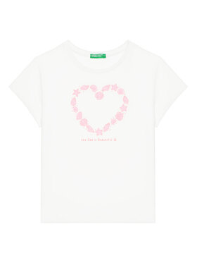 United Colors Of Benetton United Colors Of Benetton Тишърт 3JERG10J3 Бял Regular Fit