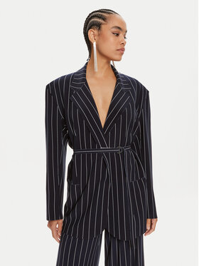 NORMA KAMALI NORMA KAMALI Marynarka KK1244PL158642 Granatowy Oversize