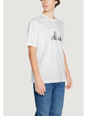 Armani Exchange Armani Exchange T-Shirt 6DZTHZ ZJBYZ Biały Shirt Fit