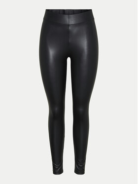 Pieces Leggings Shiny 17118562 Crna Slim Fit