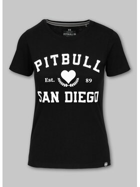 PITBULL PITBULL T-Shirt Koszulka damska LOVE PB L Czarny Regular Fit