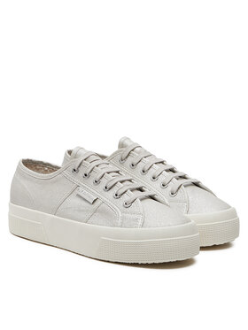 Superga Tenis Superge Platform Pearl Matte Canv 2740 S21362W Siva