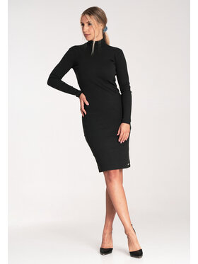 FIGL FIGL Sukienka dzianinowa M1042 Czarny Slim Fit