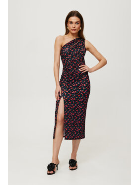 Makover Makover Sukienka letnia K194 Czerwony Long Fit