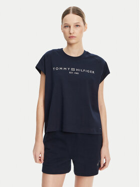 Tommy Hilfiger Tommy Hilfiger Tričko WW0WW46113 Tmavomodrá Regular Fit