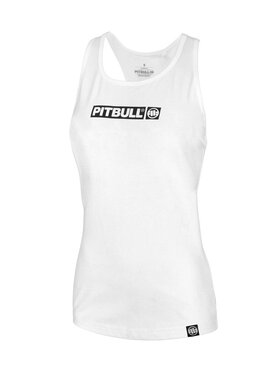 PITBULL PITBULL Tank top damski Slim Fit Hilltop S Biały Regular Fit