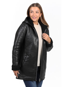 David Ryan David Ryan Kurtka skórzana ROMA black Czarny Regular Fit