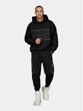MADE BY SOCIETY MADE BY SOCIETY Spodnie materiałowe Pantaloni cargo - P16834 Czarny Basic Fit