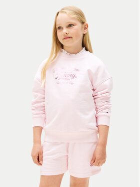 Tommy Hilfiger Tommy Hilfiger Суитшърт Script KG0KG08683 Розов Regular Fit