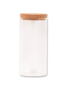 MIAhome MIAhome Pojemnik na żywność szklany 1200 ml z korkowym zamknięciem KAIA-3 Bezbarwny