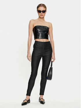 Παντελόνι από απομίμηση δέρματος Cream φωτογραφία