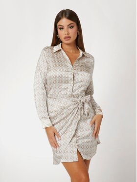 Guess Guess Sukienka codzienna 166945 Beżowy Classic Fit
