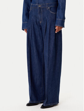 Guess Jeans Guess Jeans Džínsy W5BA2U D002A Tmavomodrá Wide Leg