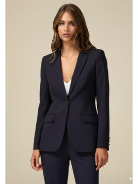 Oltre Oltre Giacca di transizione Q795R104587N034 Blu Regular Fit