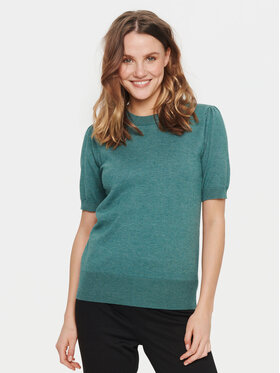 Saint Tropez Saint Tropez Džemper 30511788 Zelena Classic Fit