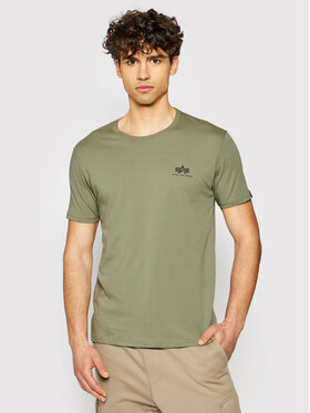 Alpha Industries Alpha Industries T-Shirt Basic Logo 188505 Zielony Regular Fit
