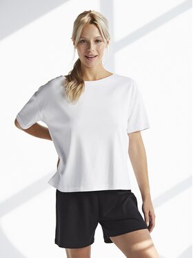 Mumla Mumla Koszulka piżamowa t-shirt bawełniany biały Biały