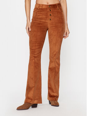TWINSET TWINSET Kalhoty z materiálu 232TT2361 Hnědá Regular Fit