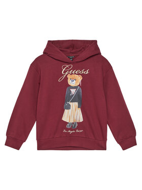 Guess Guess Bluza J5BQ26 KAD74 Czerwony Oversize