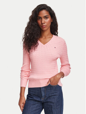 Tommy Hilfiger Tommy Hilfiger Megztinis WW0WW44987 Šviesiai rožinė Regular Fit