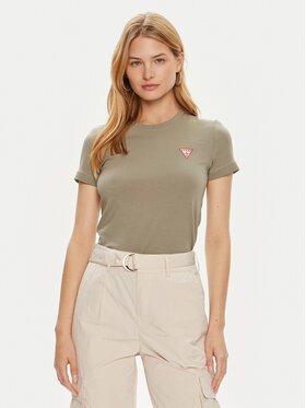 Guess Guess T-krekls W2YI44 J1314 Zaļš Slim Fit