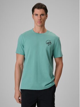 4F 4F T-Shirt 4FRSS26TTSHM4296-47S Zelená Regular Fit