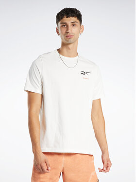 Reebok Reebok Marškinėliai Reebok Basketball Court Top T-Shirt HN5804 Balta Relaxed Fit