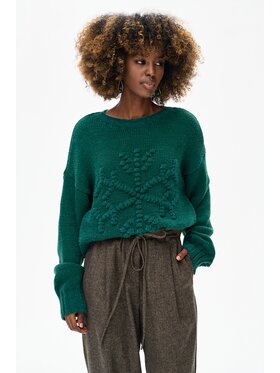 blue shadow blue shadow Sweter Per Zielony Regular Fit