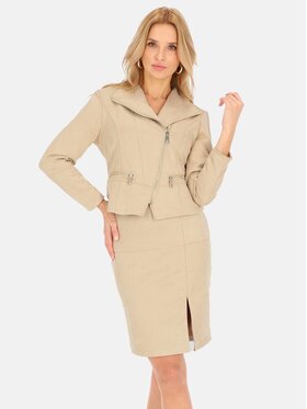 Perso Perso Bunda pro přechodné období BLE241065F Béžová Regular Fit