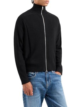 Armani Exchange Armani Exchange Kardigan cardigan full zip Czarny Regular Fit