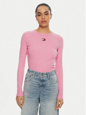 Tommy Jeans Tommy Jeans Blúz DW0DW20178 Rózsaszín Slim Fit