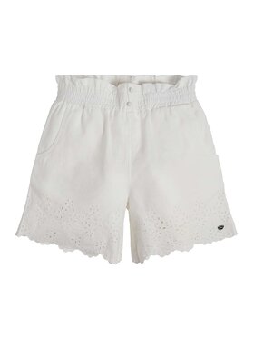 Guess Guess Pantalon scurți din material J3GD07 WCVM0 Alb Relaxed Fit