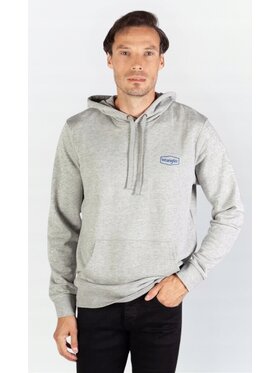 Wrangler Wrangler Bluza Hoodie Szary Hoodie Fit