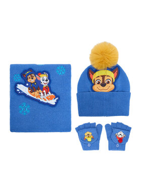 Paw Patrol Paw Patrol Комплект шапка, шал и ръкавици CEO-ACCCS-AW25-328PAW Син
