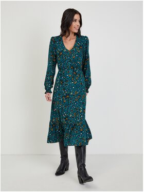 Orsay Orsay Sukienka 471689-856000__36 Zielony Regular Fit