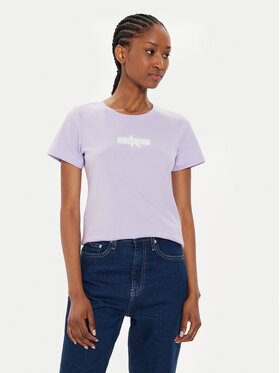 Calvin Klein Jeans Calvin Klein Jeans Tricou Faded Monologo J20J223625 Violet Slim Fit