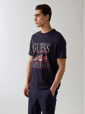 Guess Guess T-Shirt 182466 Niebieski Classic Fit