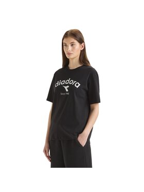 Diadora Diadora T-Shirt T-SHIRT SS ATHL. LOGO Czarny Basic Fit