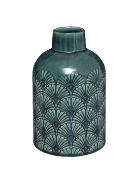 MIAhome MIAhome Wazon ceramiczny ze zdobieniem VINTAGE Turkusowy