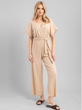 Perso Perso Kombinezon SET232861F Beżowy Regular Fit