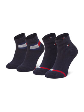 Tommy Hilfiger Tommy Hilfiger Zestaw 2 par wysokich skarpet dziecięcych 100002319 Granatowy