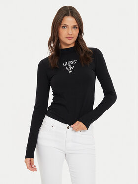 Guess Guess Blúz Colette V4YI23 KCDH1 Fekete Slim Fit