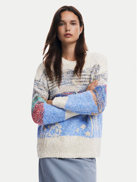 Desigual Desigual Pulover Sudbury 24WWJF59 Colorat Loose Fit