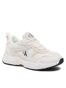 Calvin Klein Jeans Calvin Klein Jeans Sneakersy Retro Tennis Oversized Mesh YM0YM00636 Biały