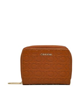 Calvin Klein Calvin Klein Liels sieviešu maks Ck Must Za Wallet Wf Md Emboss K60K610251 Brūns